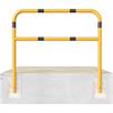 Soporte tubular de acero amarillo / negro con travesaño para colocar en el hormigón | Bild 4