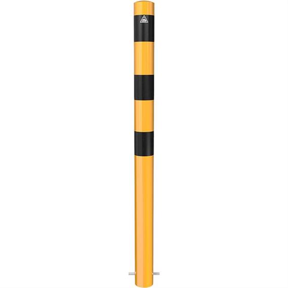 Tubo de acero del poste de la barrera - Ø 89 x 2,9 mm amarillo / negro