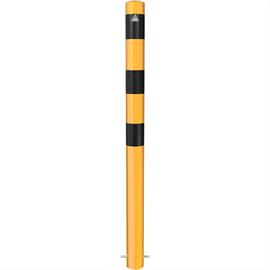 Tubo de acero del poste de la barrera - Ø 89 x 2,9 mm amarillo / negro