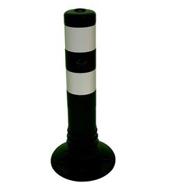 Flexi post mustad valged triibud - Ø 80 mm