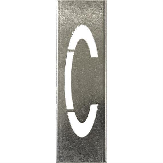 Metallist šabloonid SET metallist tähtedele 40 cm kõrgusele - A-Z - Kiri C - 40 cm