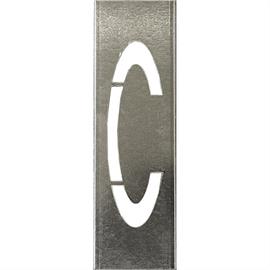 Metallist šabloonid SET metallist tähtedele 40 cm kõrgusele - A-Z - Kiri C - 40 cm