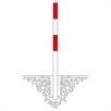 MORION Sperrpfosten, fest., Ø 60 mm, feuerverzinkt, rot-weiß, reflektierend | Bild 2