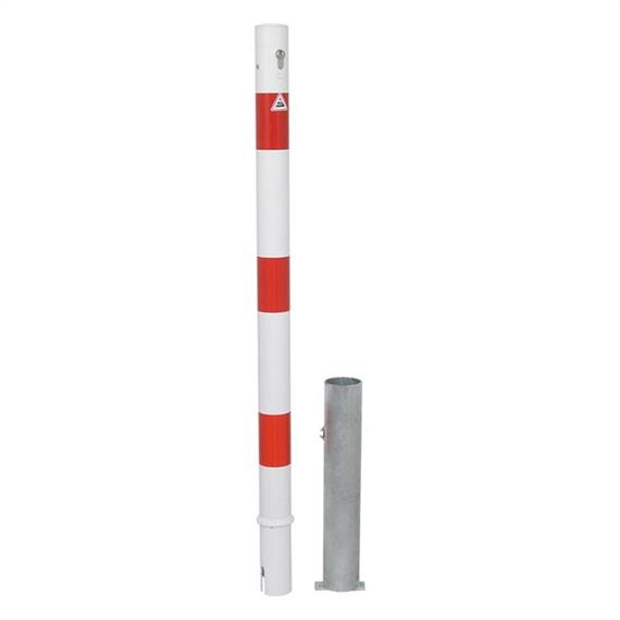 Tõkkepost terastorust - Ø 60 x 2,5 mm, eemaldatav profiili silindrilukuga