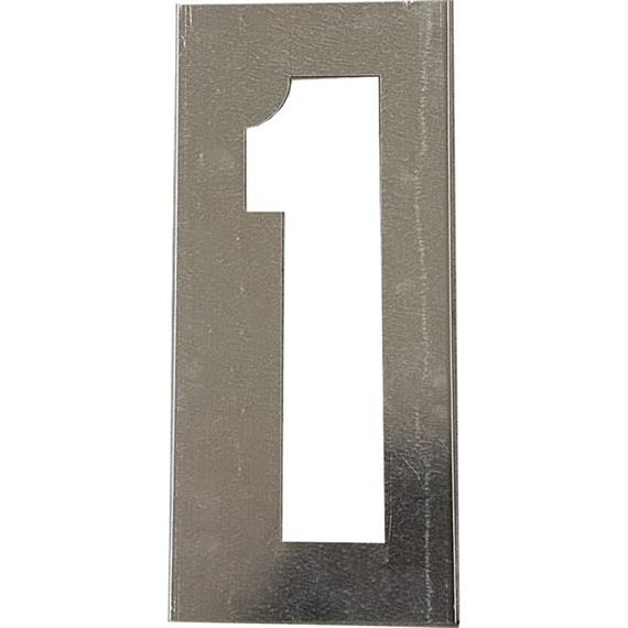 Metallikaavio metallinumeroille 20 cm korkeus - Numero 1