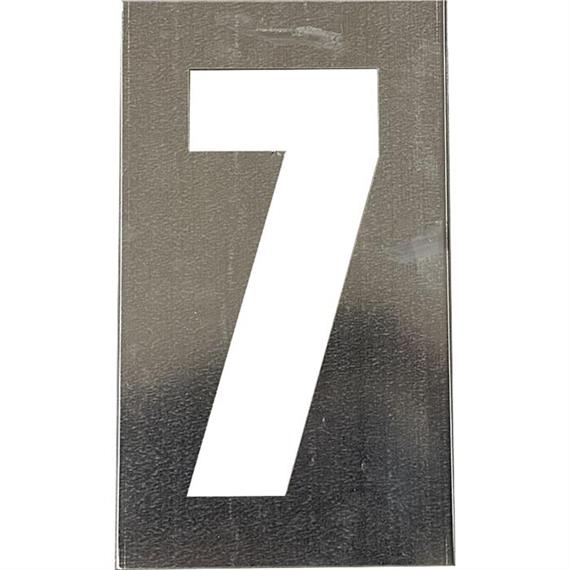 Metallikaavio metallinumeroita varten 30 cm korkeus - Numero 7