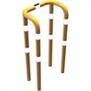 Arceau de protection Arceau double en tube d'acier - Ø 76 mm jaune / noir | Bild 2
