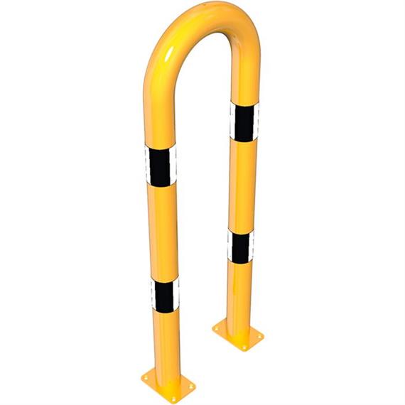 Arceau de protection en tube d'acier - Ø 76 mm jaune / noir