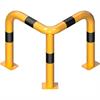 Arceau de protection 90° isocèle tube acier - Ø 76 mm jaune / noir