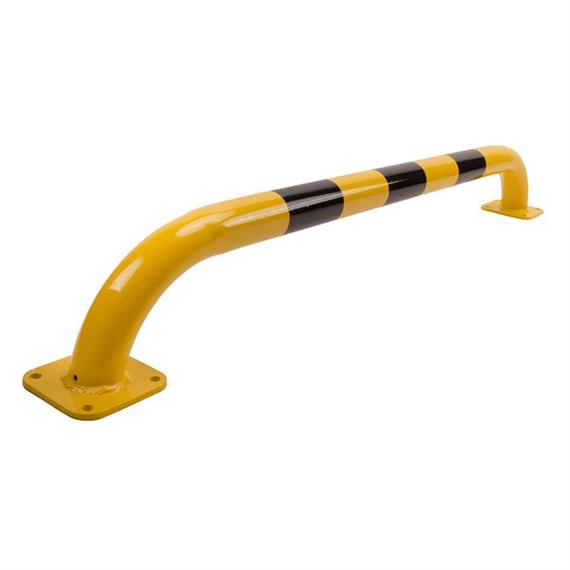 Arceau de protection jaune avec bandes de film noir 1000 x 300 mm diamètre 76,1 mm