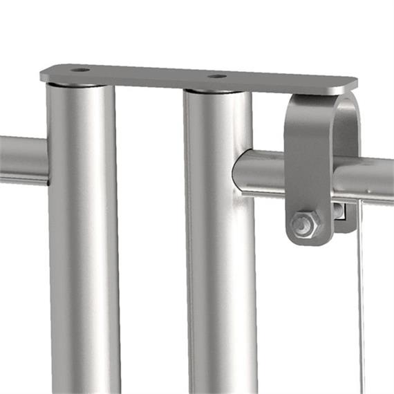 Articulation pivotante pour portes de clôture de chantier, galvanisée