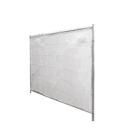 Bâche de protection visuelle, blanche sur rouleau