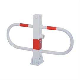 Barrière de parking réversible avec fermeture triangulaire