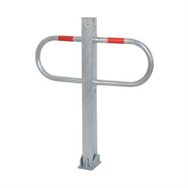 Barrière de passage et de parking rabattable avec fermeture triangulaire