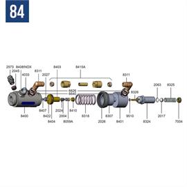 Corps de pistolet complet en acier inoxydable Mod 84