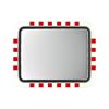 Miroir de circulation en acier inoxydable Basic - Lotos 450 x 600 mm