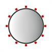 Miroir de circulation en acier inoxydable Basic - Standard 600 x 600 mm, rond | Bild 2