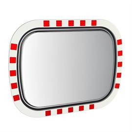 Miroir de circulation en acier inoxydable Basic - Standard 700 x 900 mm, ovale