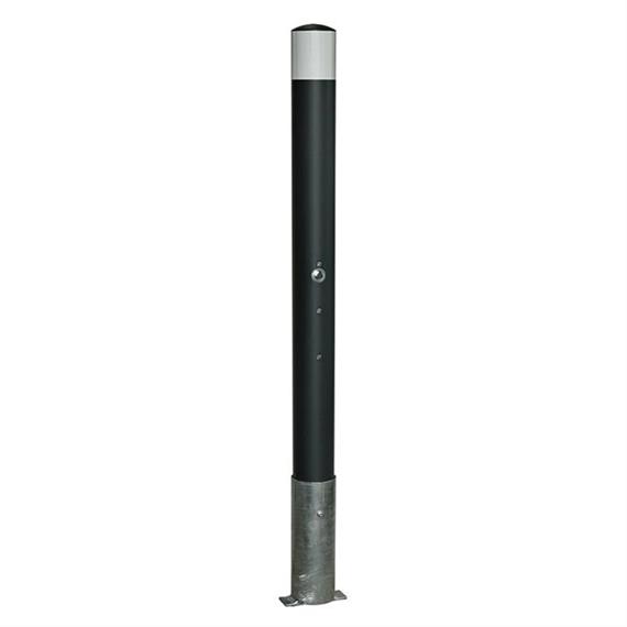 MORION Sperrpfosten herausnehmbar, Dreikant, 90, zum Einbetonieren, DB 703, reflektierend