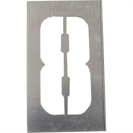 Pochoirs métalliques SET pour chiffres en métal hauteur 30 cm - 0 à 9 - Nombre 8