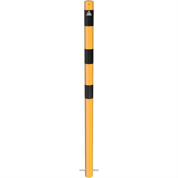 Poteau de délimitation en tube d'acier - Ø 60 x 2,5 mm jaune / noir
