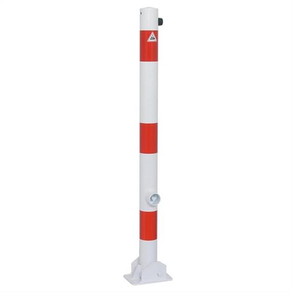 Poteau de délimitation en tube d'acier - Ø 60 x 2,5 mm rabattable avec fermeture triangulaire
