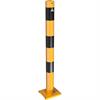 Poteau de délimitation en tube d'acier - Ø 89 x 2,9 mm démontable, amovible jaune / noir