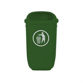 Poubelle Flexi sans colonne pour l'élimination des déjections canines  RAL 6002 vert feuillage
