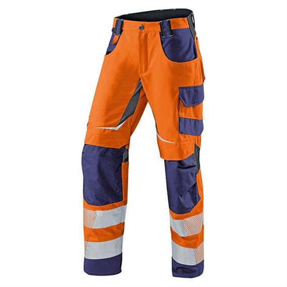 REFLECTIQ Pantalon d'été haute visibilité PSA 2 - orange vif/bleu foncé