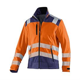 REFLECTIQ Veste Softshell haute visibilité PSA 2 - orange vif/bleu foncé