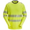 T-shirt haute visibilité à manches longues, classe de sécurité 2/3, jaune - Taille XL