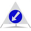 Triopan jelzőlámpa fedő kombi - jelölés (oszlopok nélkül)  Magasság: 90 cm - R1 fényvisszaverő | Bild 2