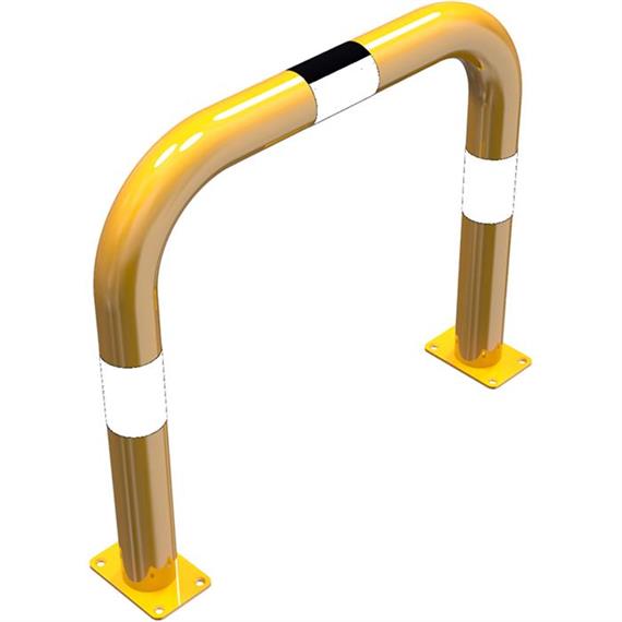 Barra di protezione antiurto in tubo d'acciaio - Ø 76 mm giallo / nero