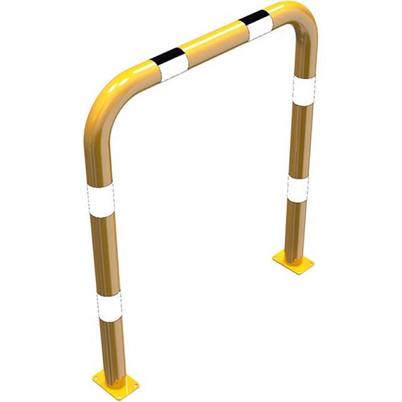 Barra di protezione antiurto in tubo d'acciaio - Ø 76 mm giallo / nero