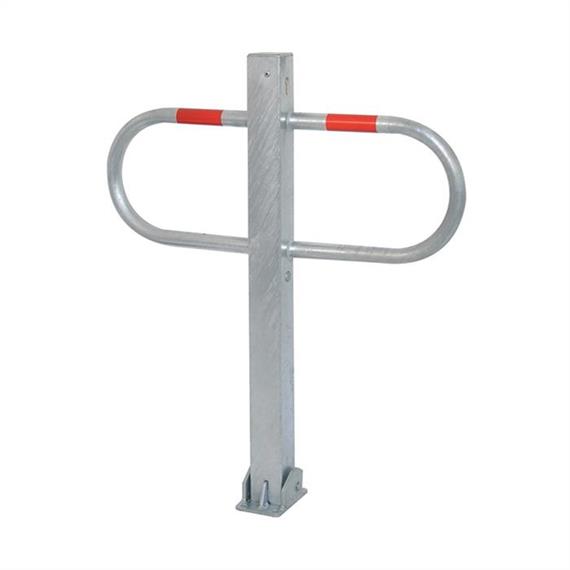 Barriera di passaggio e di parcheggio reversibile con serratura triangolare