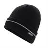 Cappello invernale in maglia con orlo risvoltato - nero