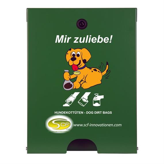 Distributore di sacchetti per la raccolta delle deiezioni canine Flexi per montaggio a parete  RAL 6002 Verde foglia