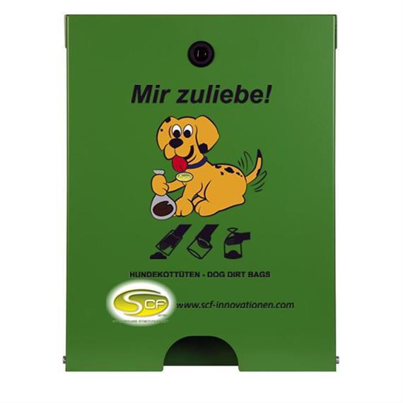Distributore di sacchetti per la raccolta delle deiezioni canine Flexi per montaggio a parete  Verde maggio RAL 6017