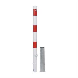 Palo di sbarramento in tubo d'acciaio - Ø 60 x 2,5 mm rimovibile con serratura triangolare