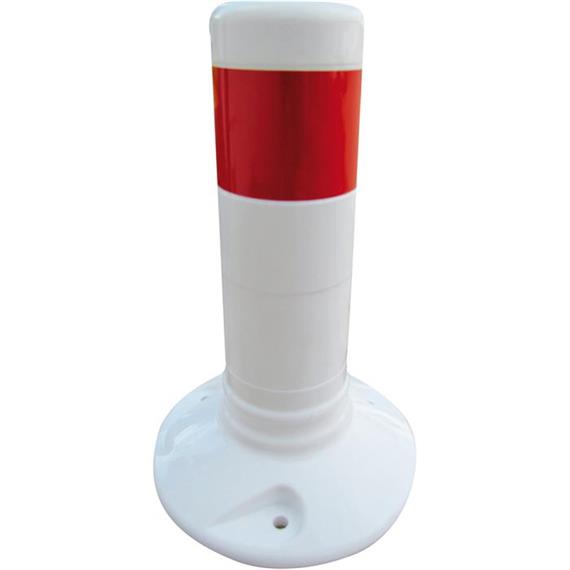 Palo Flexi bianco rosso a righe rifrangenti - Ø 80 mm