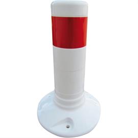 Palo Flexi bianco rosso a righe rifrangenti - Ø 80 mm