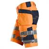 Pantalone corto elasticizzato con tasche a fondina, nero/arancio, alta visibilità classe 1 | Bild 3