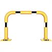 Staffa di protezione antiurto elastica, tubo d'acciaio inclinabile - Ø 76 mm giallo / nero | Bild 3