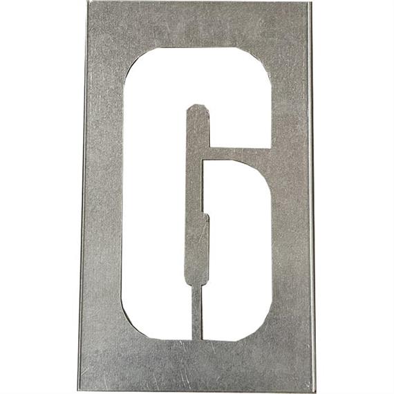 Stencil in metallo SET per numeri in metallo alti 20 cm - da 0 a 9 - Numero 6