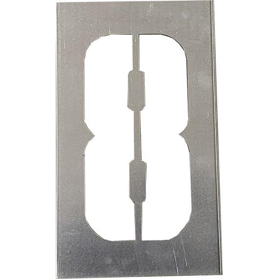 Stencil per numeri in metallo altezza 30 cm - Numero 8