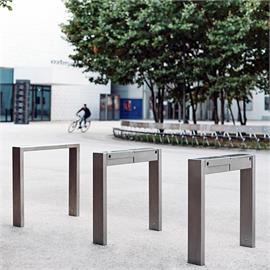 stromport.b1 - Supporto per cavalletto per bicicletta con alimentazione - zincato/verniciato a polvere con scarpa di montaggio