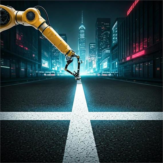 Trovare una macchina per la segnaletica orizzontale con l'AI - intelligenza artificiale