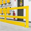 Unterfahrschutz-Winkel aus Stahl, BxHxT 880x200x100 mm, WS 4mm, gelb kunststoff-beschichtet, zur Aufdübeln | Bild 2