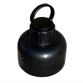 Adapteris su sraigtinėmis kilpomis, skirtas tvirtinti prie Flexi stulpelių ir praleisti per užtvarų grandinę, juodas