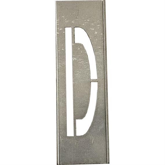 Metalinių šablonų rinkinys 40 cm aukščio metalinėms raidėms - nuo A iki Z - D raide - 40 cm